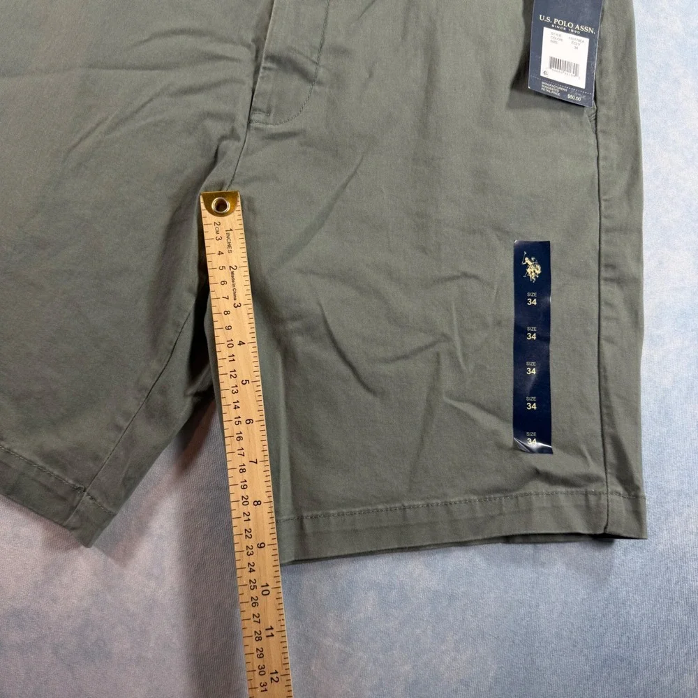 U.S. Polo Assn. Mason Shorts Mens 34 Green NWT Stretch Chino Casual MSRP $50
